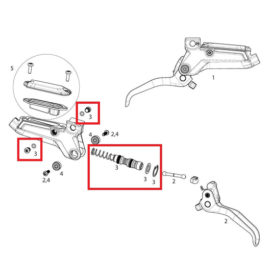 Kit de manutenção dos travões SRAM LEVEL ULTIMATE/SILVER STEALTH C1