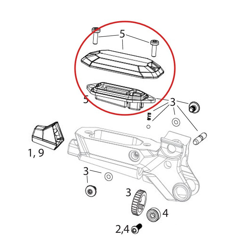 Kit de cobertura da manete de travão SRAM MAVEN Ultimate/Prata/Bronze