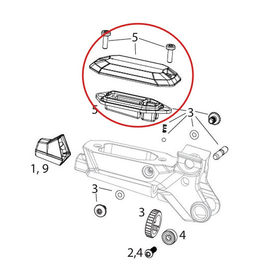 Kit de cobertura da pinça de travão SRAM MAVEN Ultimate/Prata/Bronze