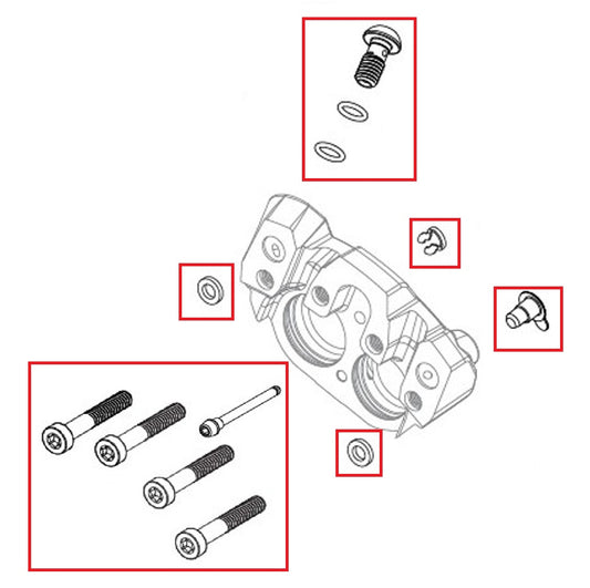 Kit de parafusos da pinça de travão SRAM SRAM MAVEN Ultimate/Silver/Bronze