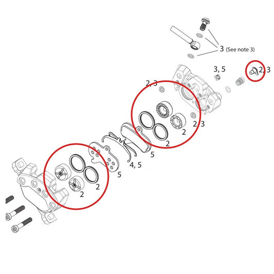 Kit de Pistões para SRAM MAVEN Ultimate/Silver/Bronze Caliper