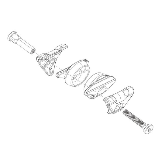 Kit de carrinho para calhas de assento ovais ROCKSHOX Reverb AXS A1/AXS XPLR