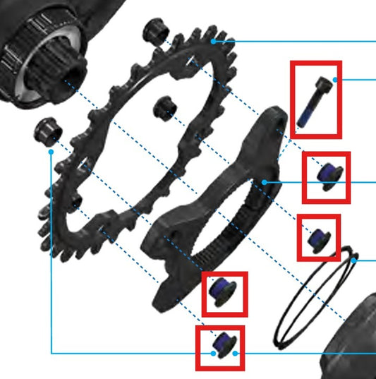 Kit de parafusos SRAM para motor MAHLE SPECIALIZED