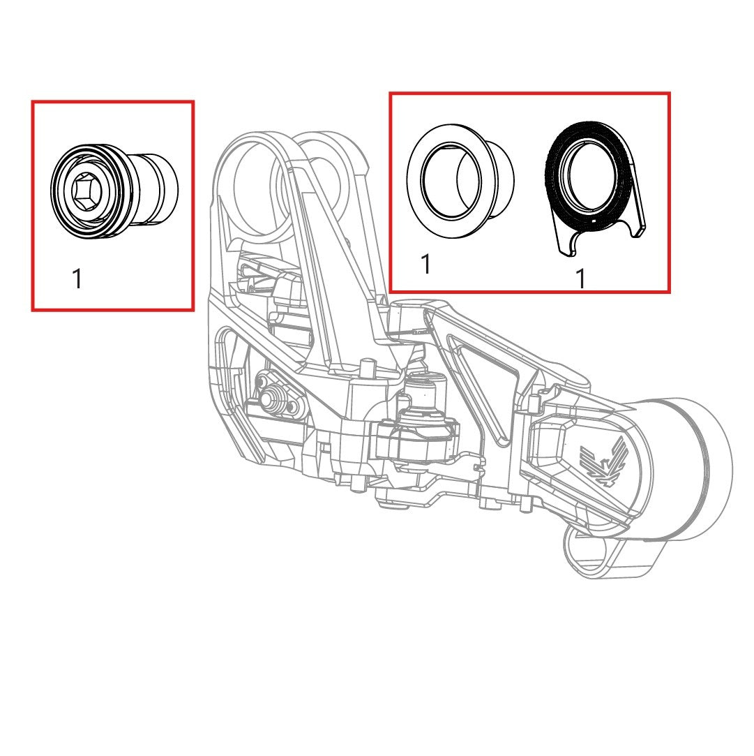 Kit de parafusos de montagem do desviador SRAM XX-SL T-TYPE EAGLE AXS