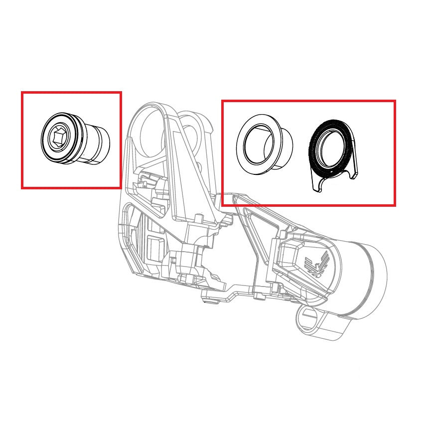 Kit de parafusos de montagem do desviador SRAM XX T-TYPE EAGLE AXS