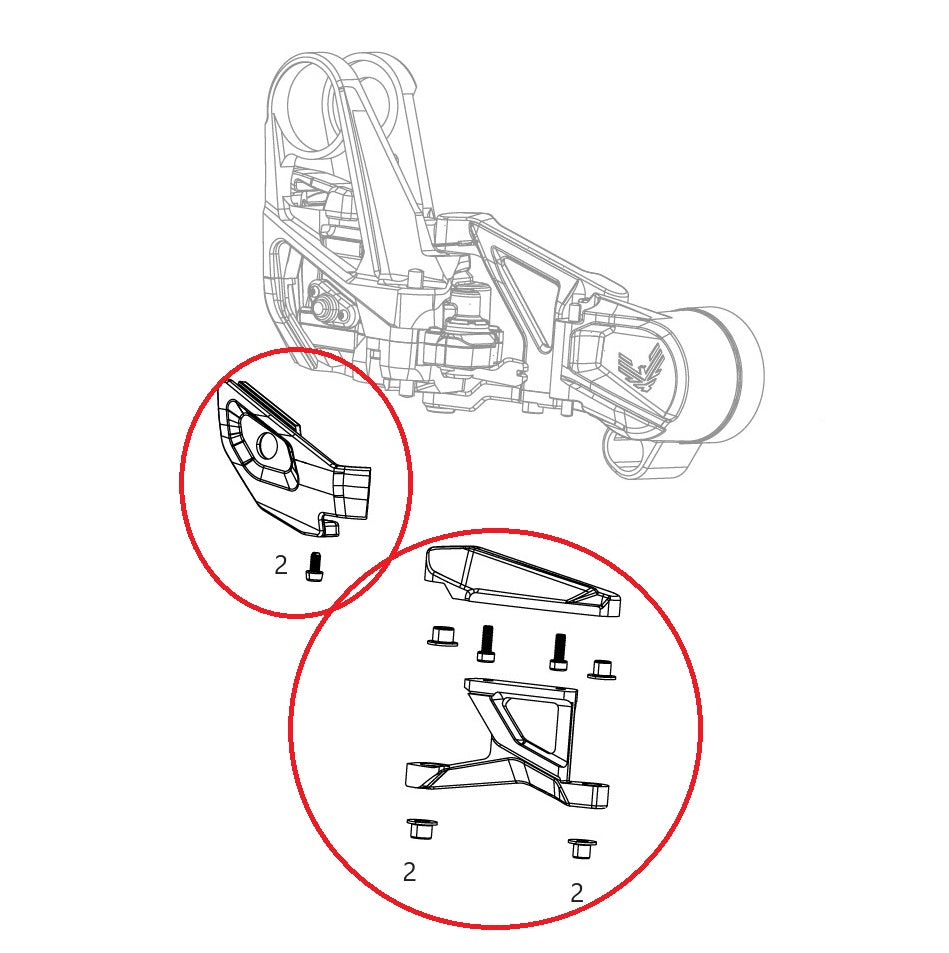 Kit de proteção do desviador SRAM XX-SL T-Type Eagle AXS