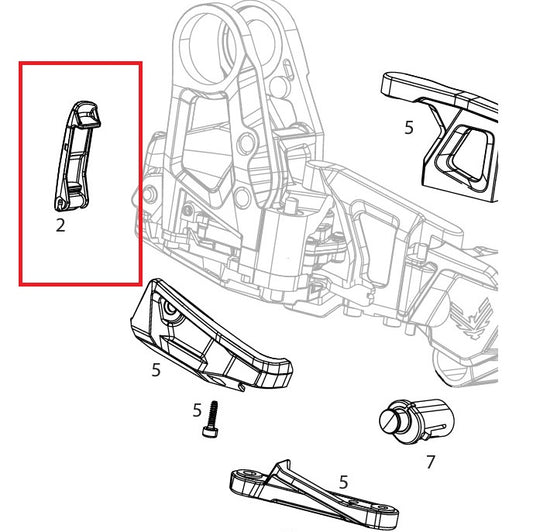 Grampo da alavanca de bloqueio da bateria do desviador SRAM GX T-Type AXS