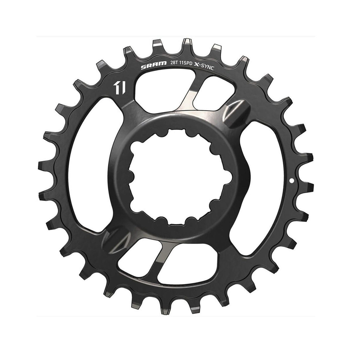 Prato único SRAM X-SYNC 11 velocidades Boost, montagem direta, offset de 3 mm — vista do prato sobre fundo branco