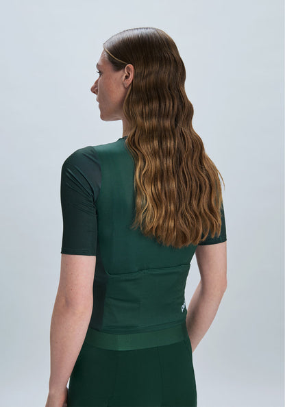 Maillot POC CADENCE Mulher Mangas Curtas Verde