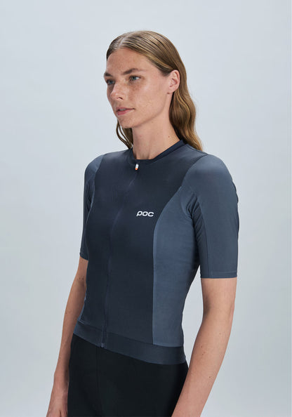 Maillot POC CADENCE Mulher Mangas Curtas Azul Marinho