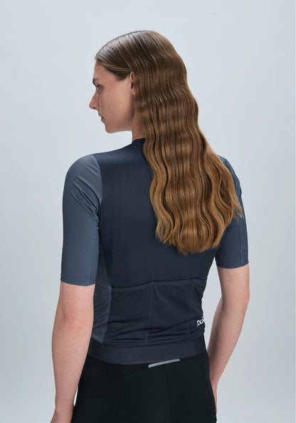 Maillot POC CADENCE Mulher Mangas Curtas Azul Marinho