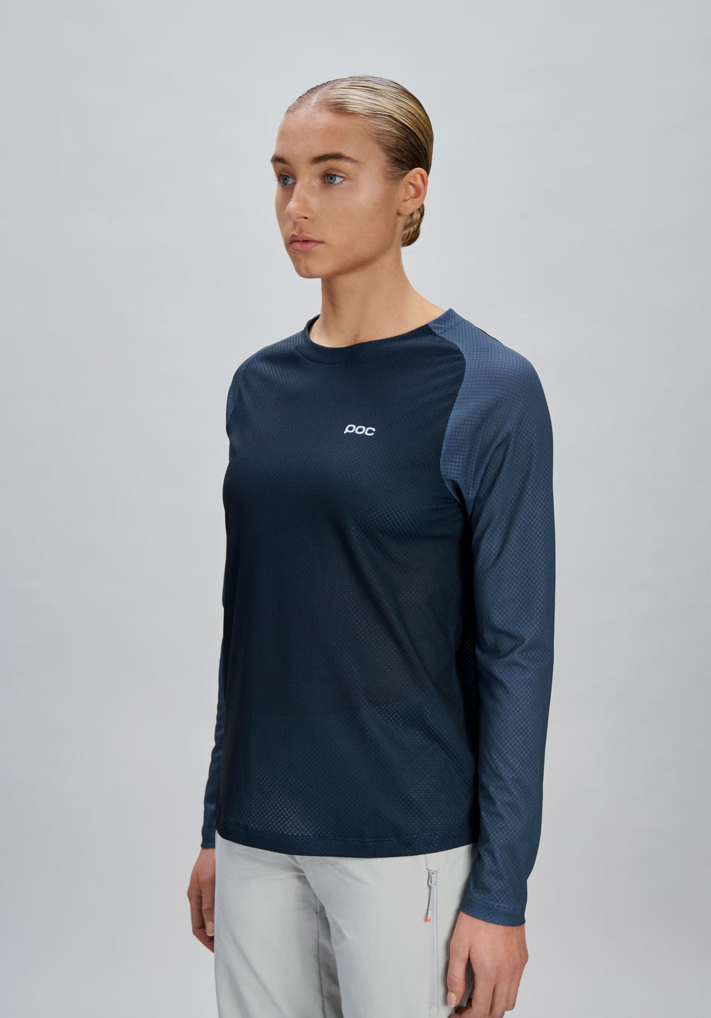 Camisola de manga comprida POC MOTION AIR para mulher, azul-marinho