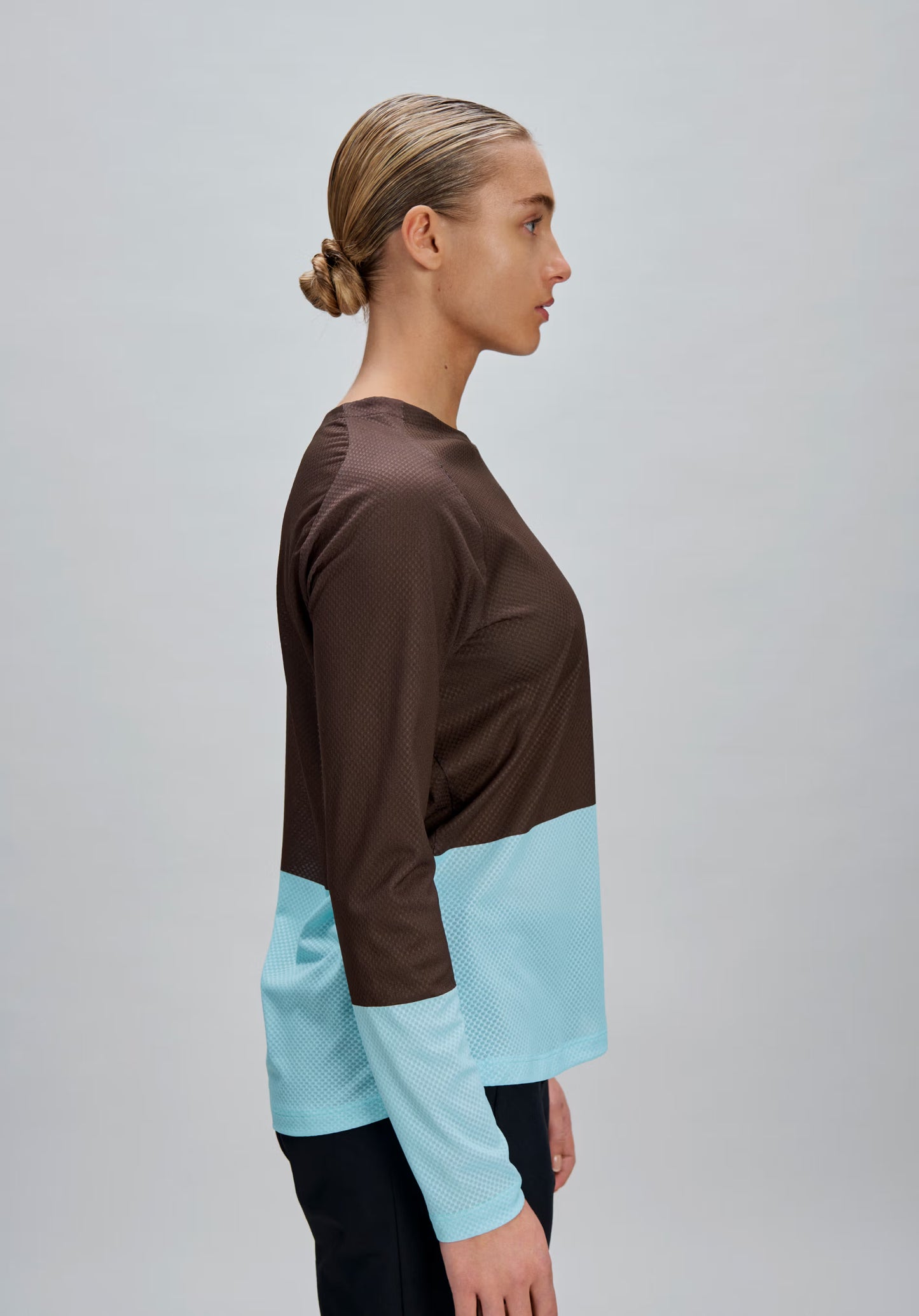 Camisola de manga comprida POC MOTION AIR bronze/azul para mulher