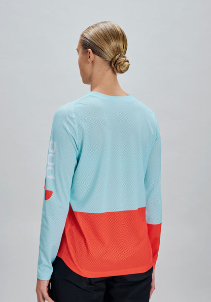 Maillot POC MOTION AIR Mangas Compridas Mulher Azul/Laranja