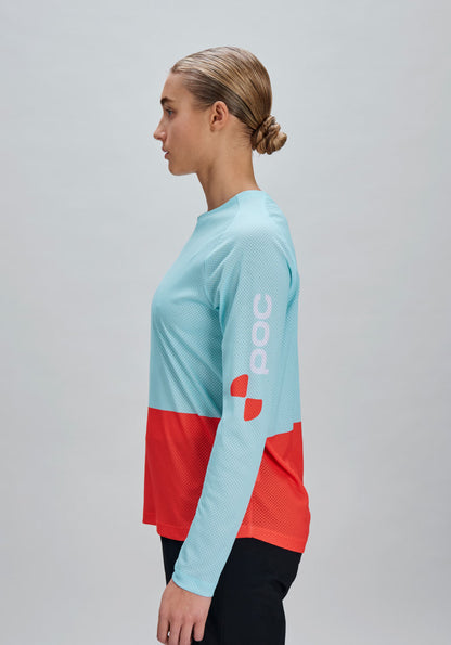 Maillot POC MOTION AIR Mangas Compridas Mulher Azul/Laranja