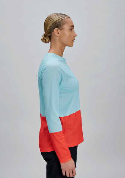 Maillot POC MOTION AIR Mangas Compridas Mulher Azul/Laranja