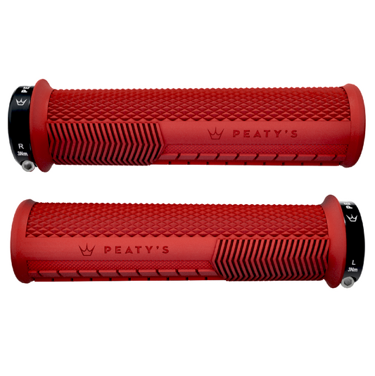 PEATY'S MONARCH KNURL Grips Vermelho