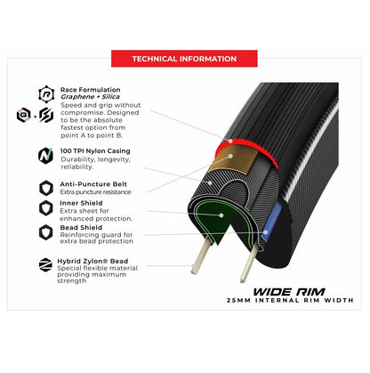 Pneu VITTORIA CORSA N.EXT WIDE Grapheno G2.0 apto para tubeless preto