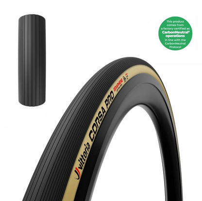 Pneu VITTORIA CORSA PRO WIDE Grapheno G2.0 apto para tubeless bege