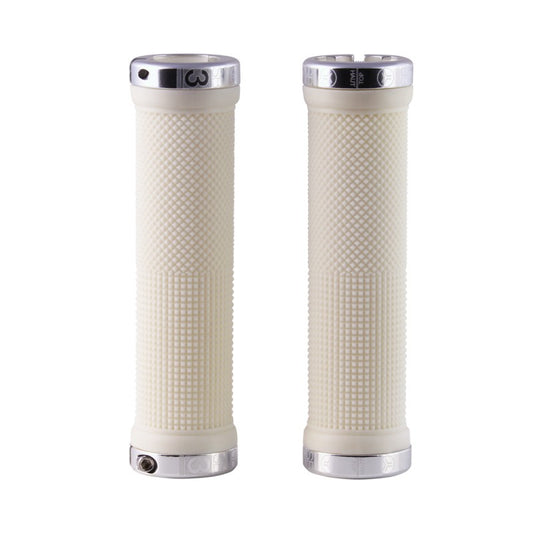 SB3 KHEOPS Lock-On 129 mm Grips Branco/Cromo