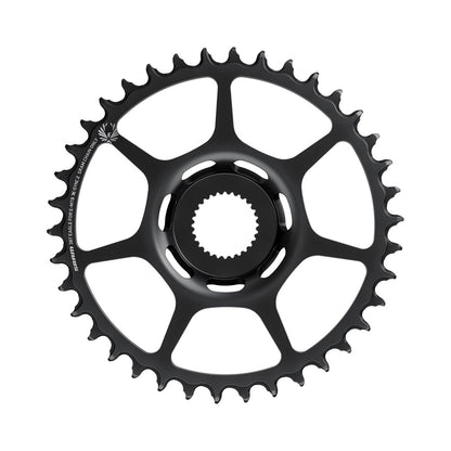 Prato único para bicicleta elétrica SRAM X-SYNC 2 EAGLE BOSCH GEN4 11/12 velocidades, montagem direta, Boost, aço — vista do prato sobre fundo branco