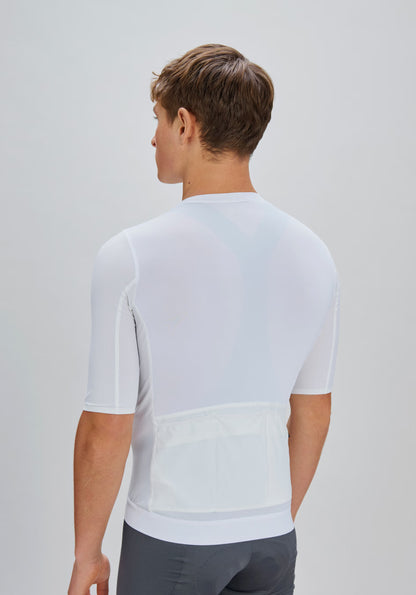 Maillot POC RACEDAY Mangas Curtas Branco
