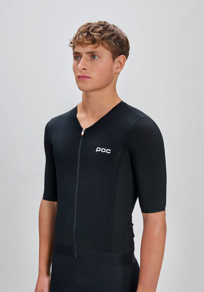 Maillot POC RACEDAY Mangas Curtas Preto