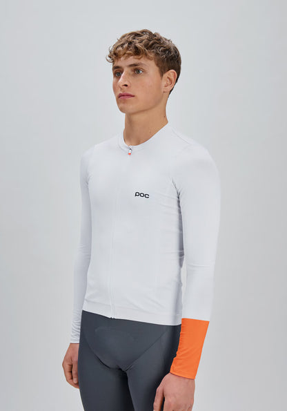 Maillot POC CADENCE Mangas Compridas Branco