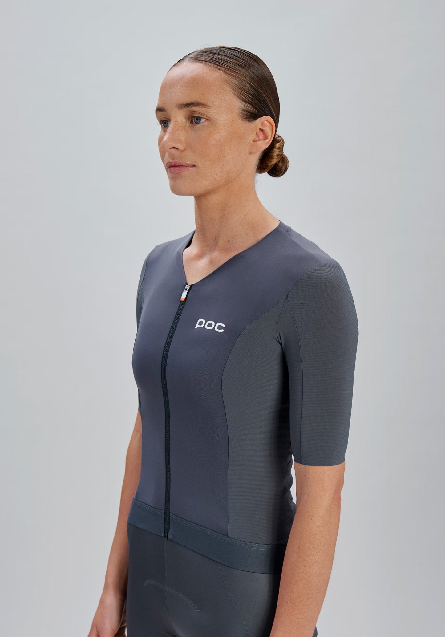POC RACEDAY Camisola de manga curta para mulher Cinzento