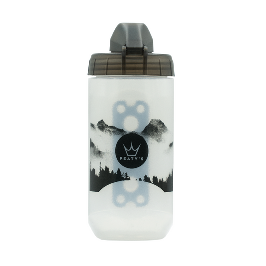 PEATY'S X FIDLOCK Mountains Kit de garrafa e suporte para garrafa (450ml) Transparente