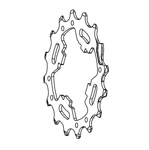 Roda dentada de 16 dentes para CAMPAGNOLO SUPER RECORD / CHORUS 12V