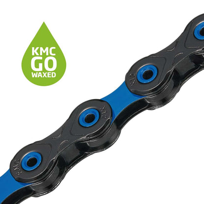 Corrente 12V KMC DLC12 Waxed Preto/Azul Encerada