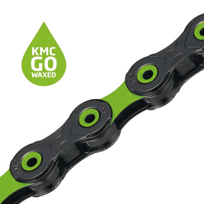 Corrente 12V KMC DLC12 Waxed Preto/Verde Ciré