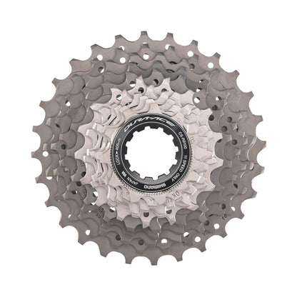 Cassete de 11 velocidades SHIMANO DURA-ACE R9100 – fotografia principal sobre fundo branco