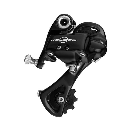 Desviador traseiro CAMPAGNOLO VELOCE 9/10V de caixa média – vista do produto sobre fundo branco