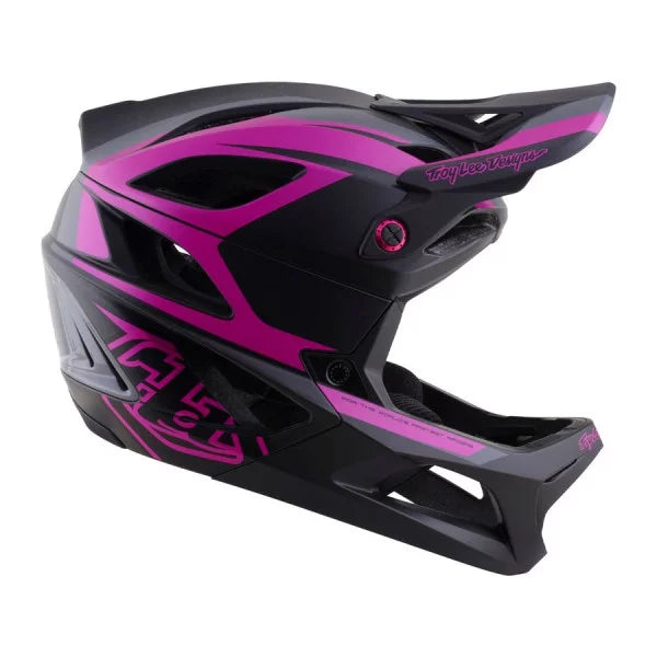 Capacete BTT TROY LEE DESIGNS STAGE 2 HIGH VIZ Cinzento/Neon Fúcsia