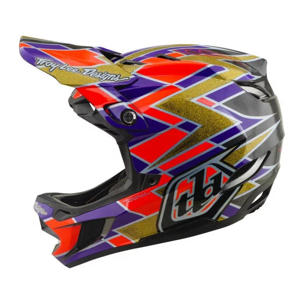 Casque VTT TROY LEE DESIGNS D4 CARBON MIPS FLUSH Orange/Violet
