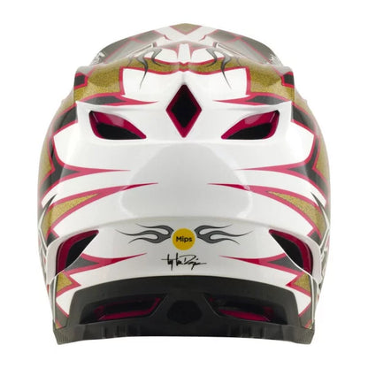 Capacete BTT TROY LEE DESIGNS D4 COMPOSITE MIPS FLUSH Preto/Dourado