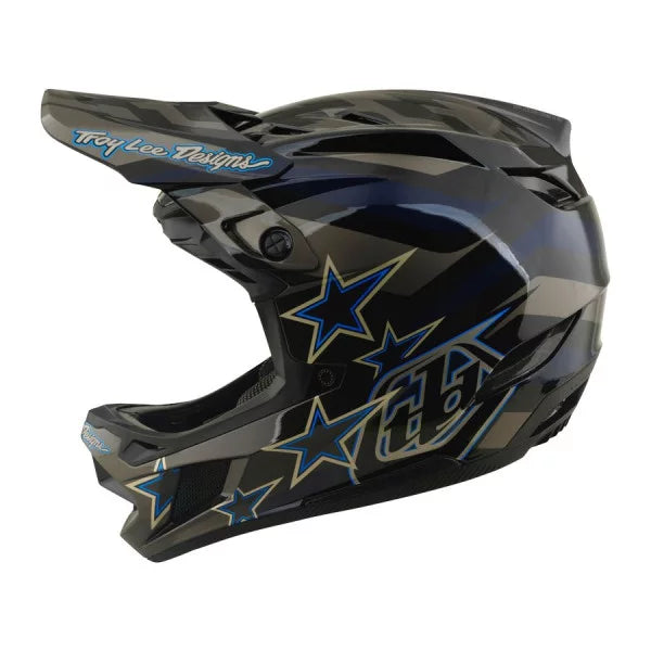 Casque VTT TROY LEE DESIGNS D4 COMPOSITE MIPS BURST Noir/Bleu