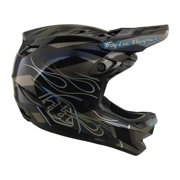 Casque VTT TROY LEE DESIGNS D4 COMPOSITE MIPS BURST Noir/Bleu