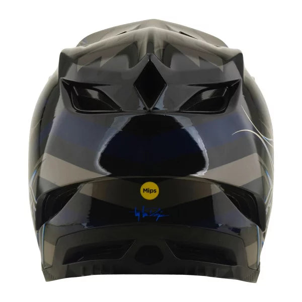 Casque VTT TROY LEE DESIGNS D4 COMPOSITE MIPS BURST Noir/Bleu