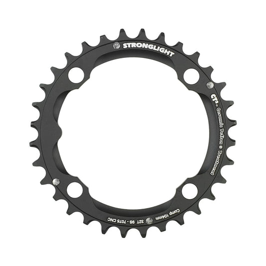 Prato intermédio STRONGLIGHT CT² 9 velocidades, 4 furos, 104 mm — vista do prato sobre fundo branco