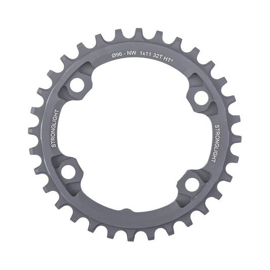 Plateau Mono STRONGLIGHT HT3 NARROW WIDE Shimano XTR M9000/M9020/XT M8000 11V 4 Trous 96mm — vue du plateau sur fond blanc