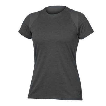 Maillot ENDURA SINGLETRACK Mulher Mangas Curtas Cinzento