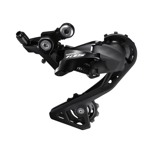 Desviador traseiro SHIMANO 105 R7000-GS 11V de caixa média, preto – vista do produto sobre fundo branco