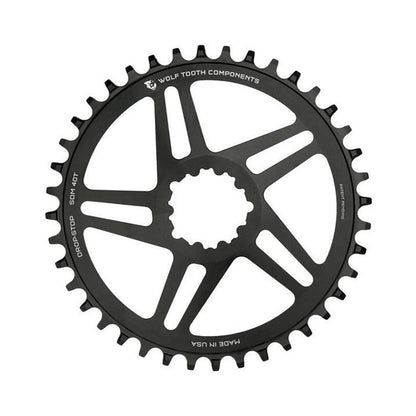 Prato único WOLF TOOTH BB30 SRAM, montagem direta — vista do prato sobre fundo branco
