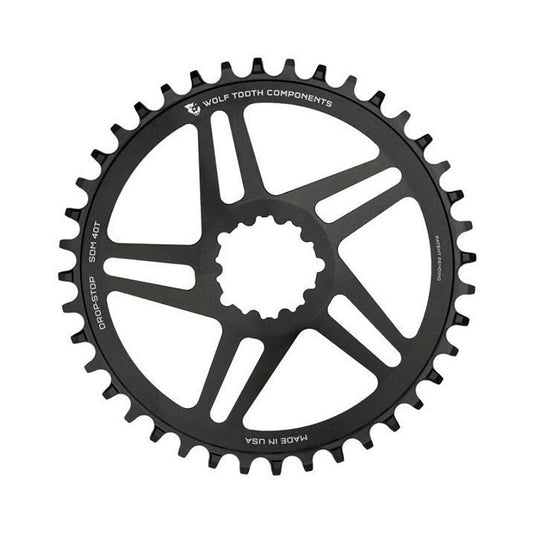 Prato único WOLF TOOTH BB30 SRAM, montagem direta — vista do prato sobre fundo branco