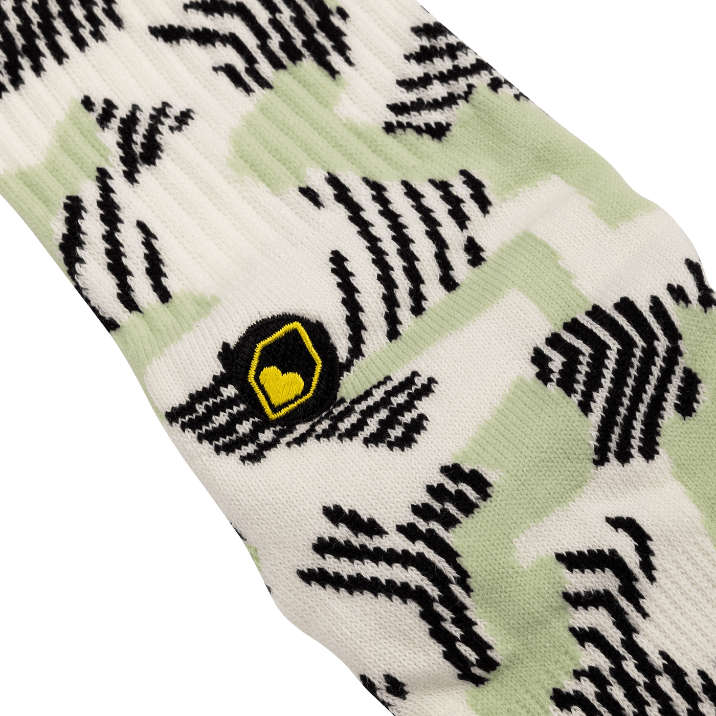 Meias BURGTEC PATTERNED Branco/Verde