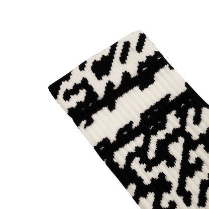 Meias BURGTEC EVERYDAY CREW PATTERNED Preto/Branco