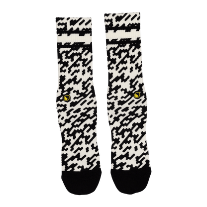Meias BURGTEC EVERYDAY CREW PATTERNED Preto/Branco